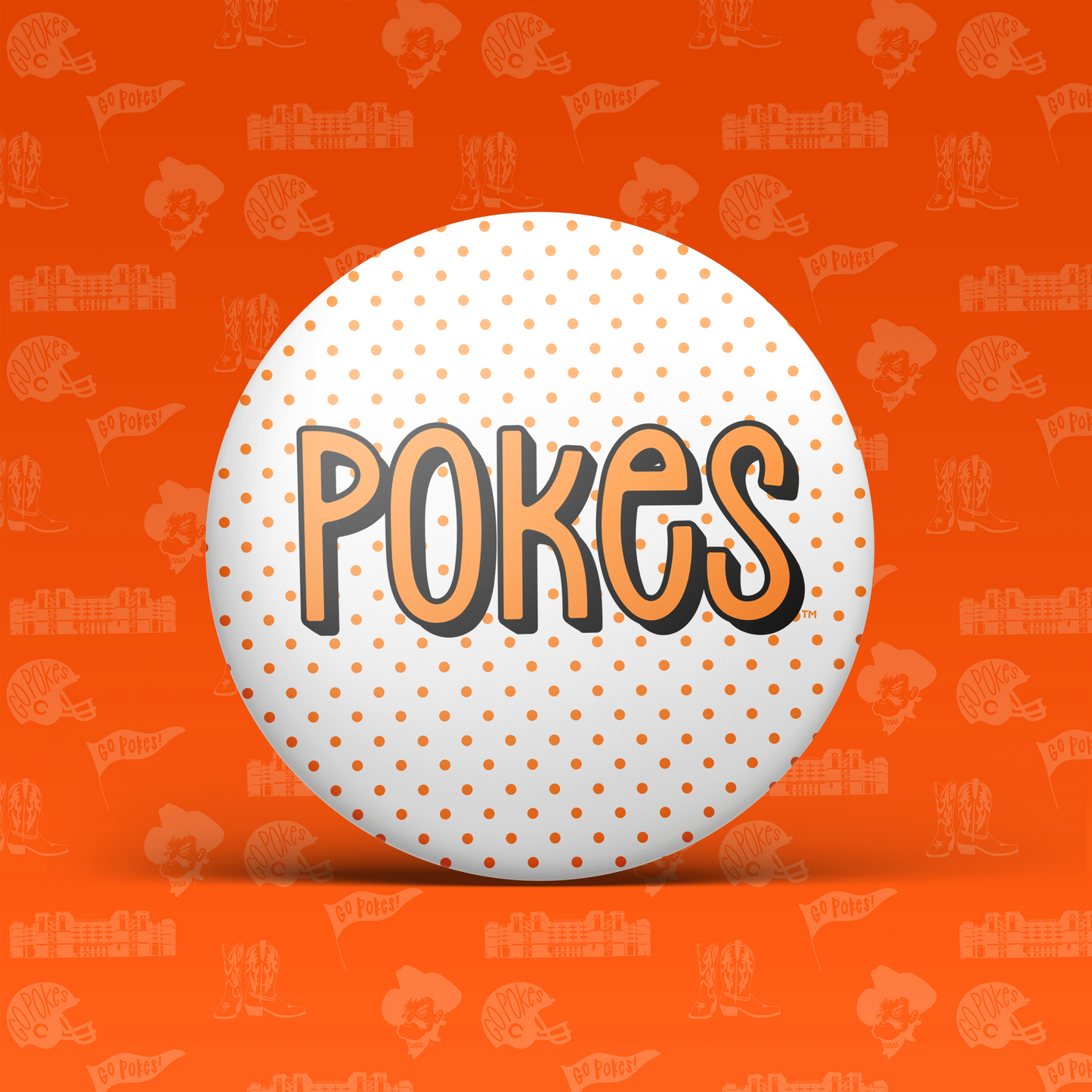 Pokes Polka Dot Button