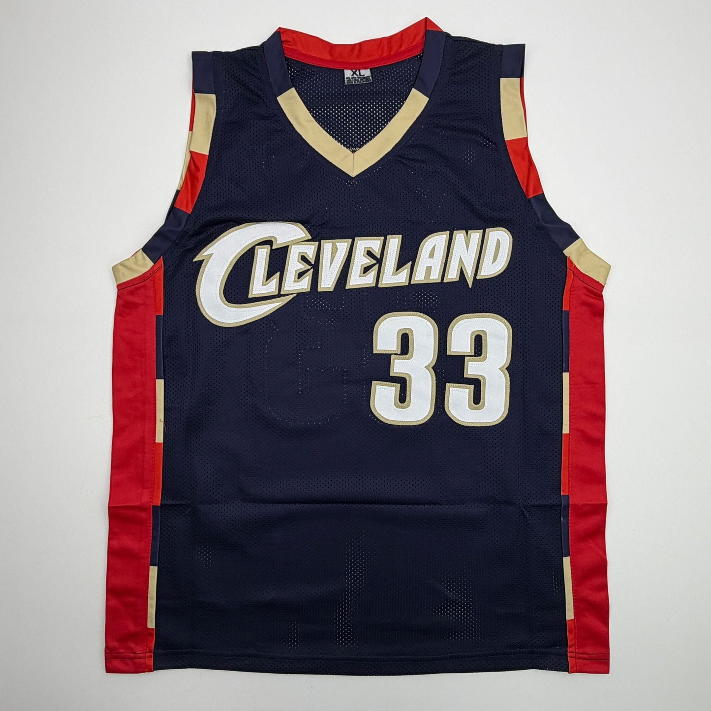 Autographed/Signed Shaquille Shaq O'Neal Cleveland Blue Basketball Jersey Beckett BAS COA