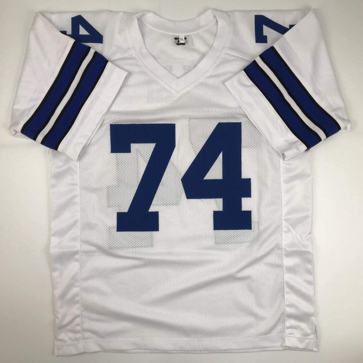 Autographed/Signed Bob Lilly HOF 80 Dallas White Football Jersey JSA COA
