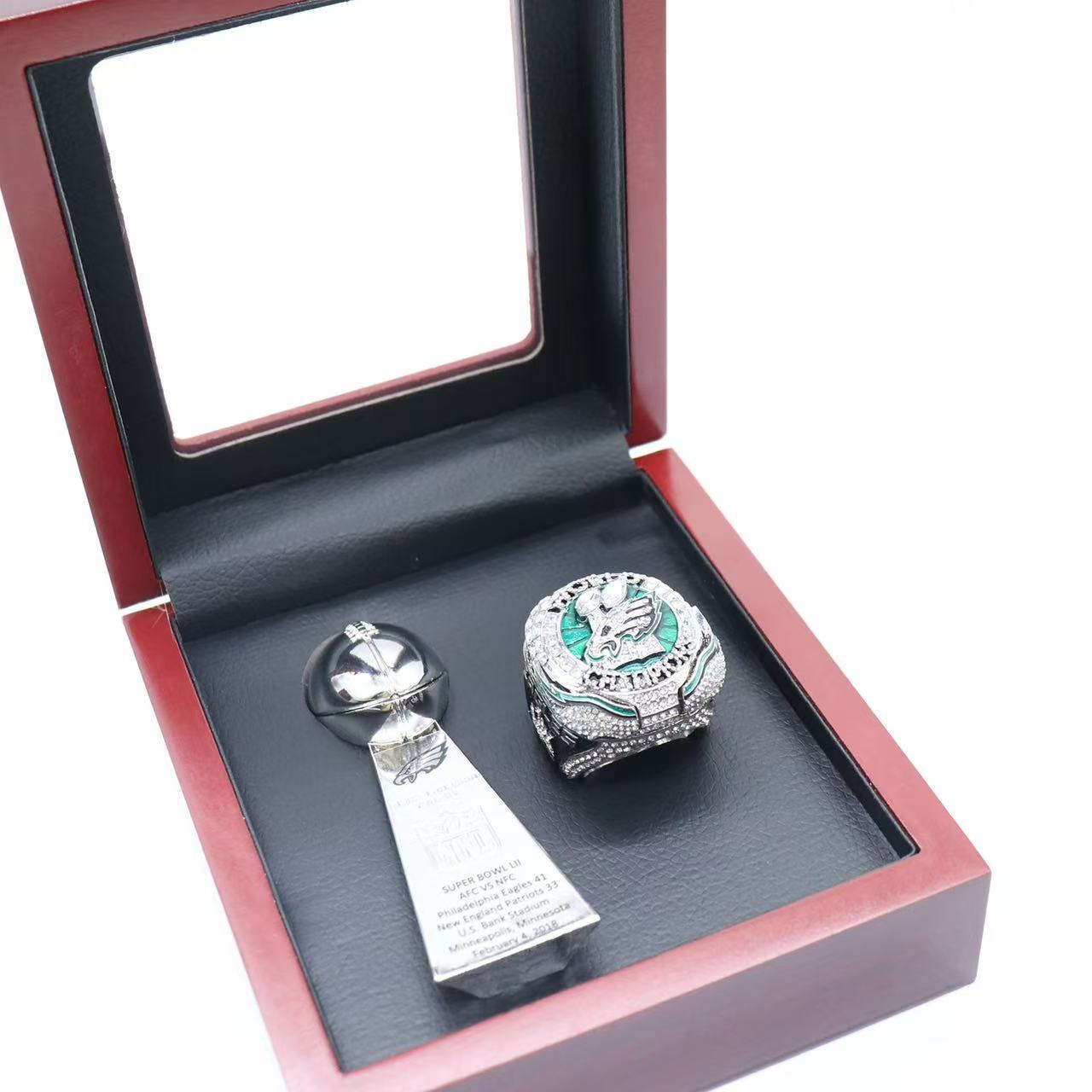 2024 Philadelphia Football Championship Trophy and Ring Set-Collectible Gift for Football Fans