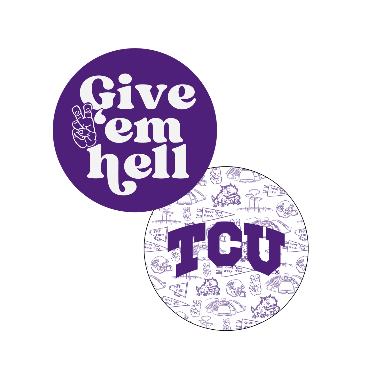 TCU Coasters Set of 25