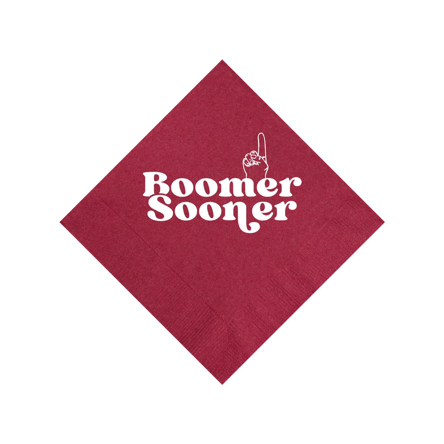 OU Crimson 3 ply Napkins Set of 25