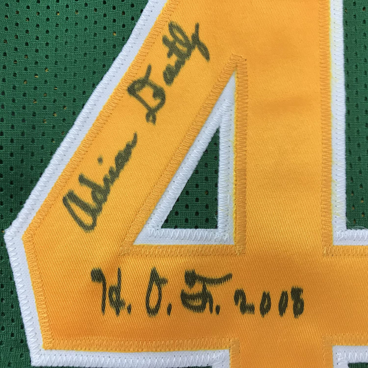 Autographed/Signed Adrian Dantley HOF 2008 Utah Green Basketball Jersey JSA COA