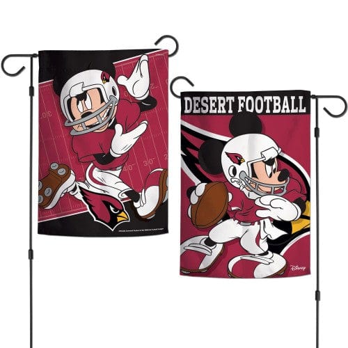 Arizona Cardinals Garden Flag 2 Sided Mickey Mouse Desert Football