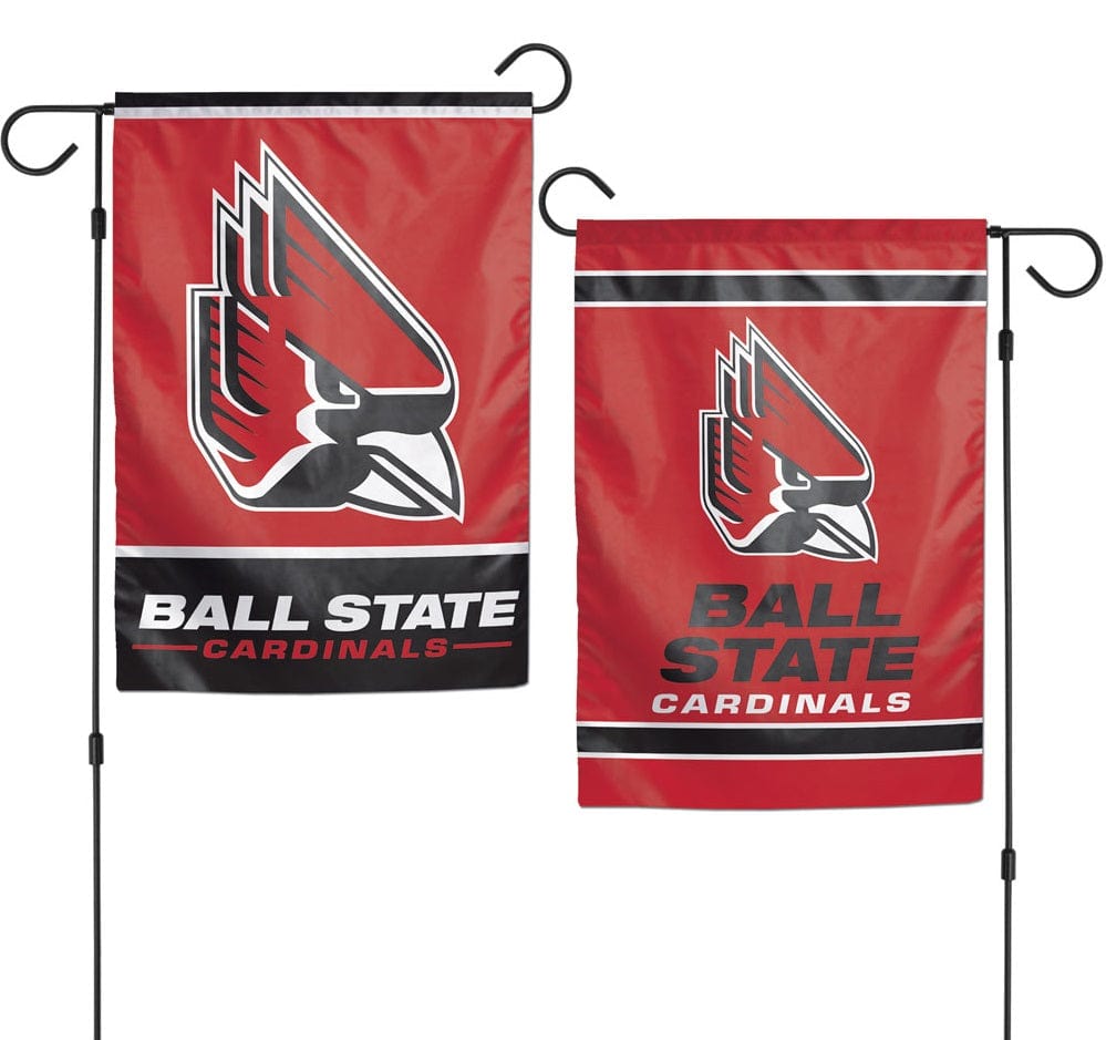 Ball State Cardinals Garden Flag 2 Sided Logo