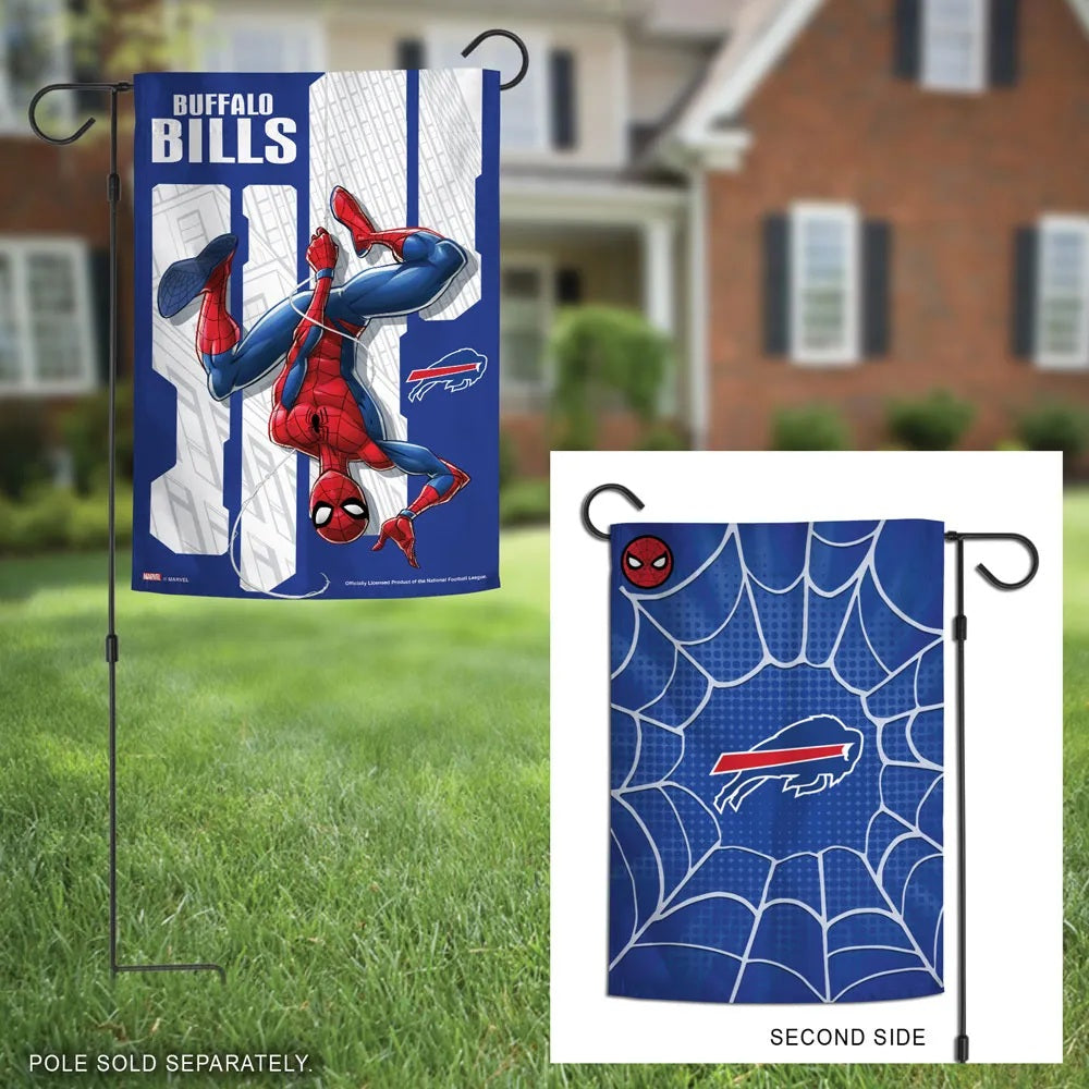 Buffalo Bills Garden Flag 2 Sided Spiderman