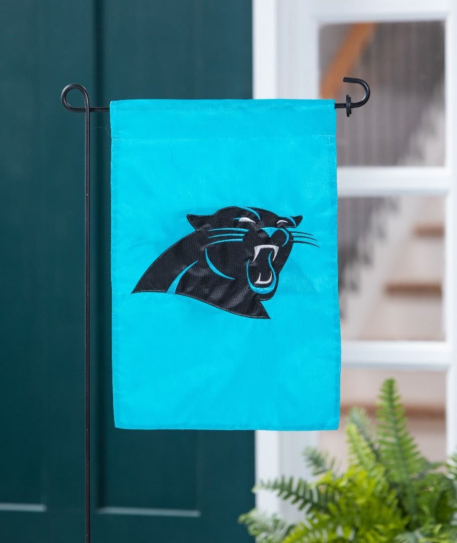 Carolina Panthers Garden Flag 2 Sided Applique
