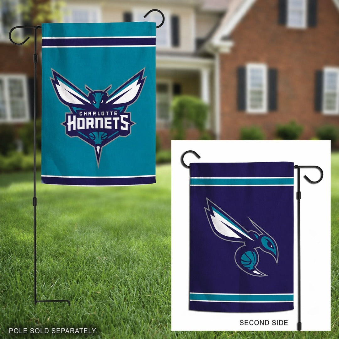 Charlotte Hornets Garden Flag 2 Sided Logo