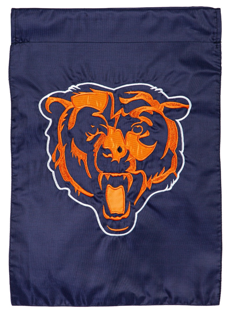 Chicago Bears Garden Flag 2 Sided Applique