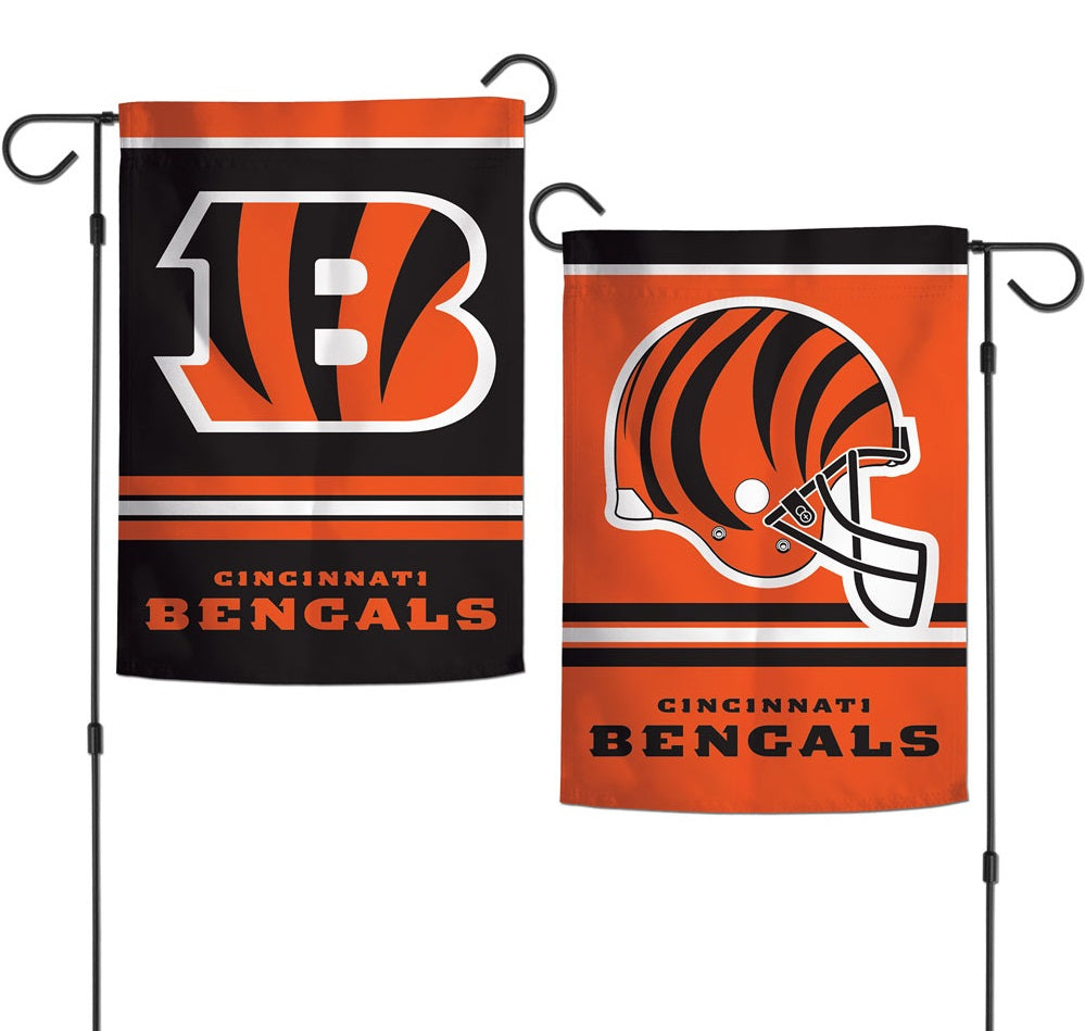 Cincinnati Bengals Garden Flag 2 Sided Helmet Logo