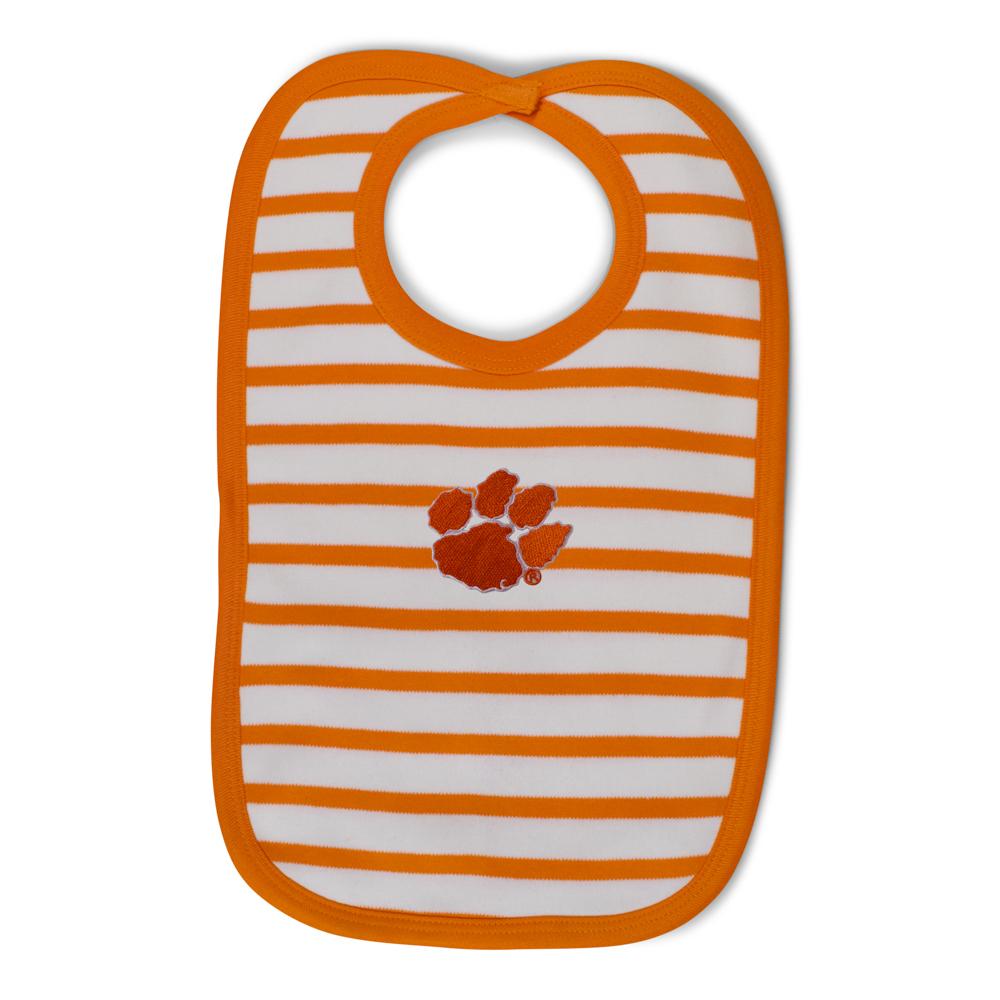Clemson Infant Stripe Knit Bib