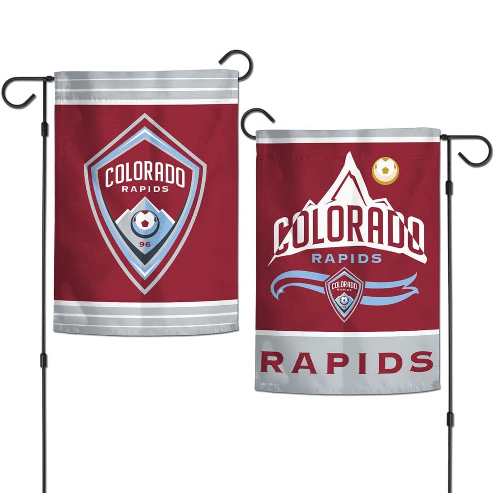 Colorado Rapids Garden Flag 2 Sided Double Logo