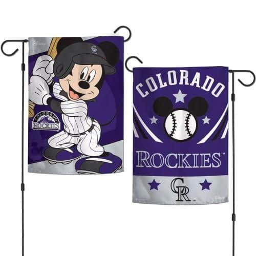 Colorado Rockies Garden Flag 2 Sided Mickey Mouse Disney