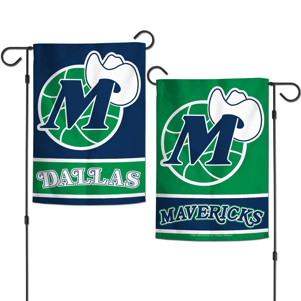 Dallas Mavericks Garden Flag 2 Sided Retro Logo