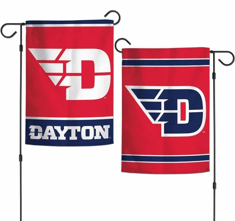 Dayton Flyers Garden Flag 2 Sided Red