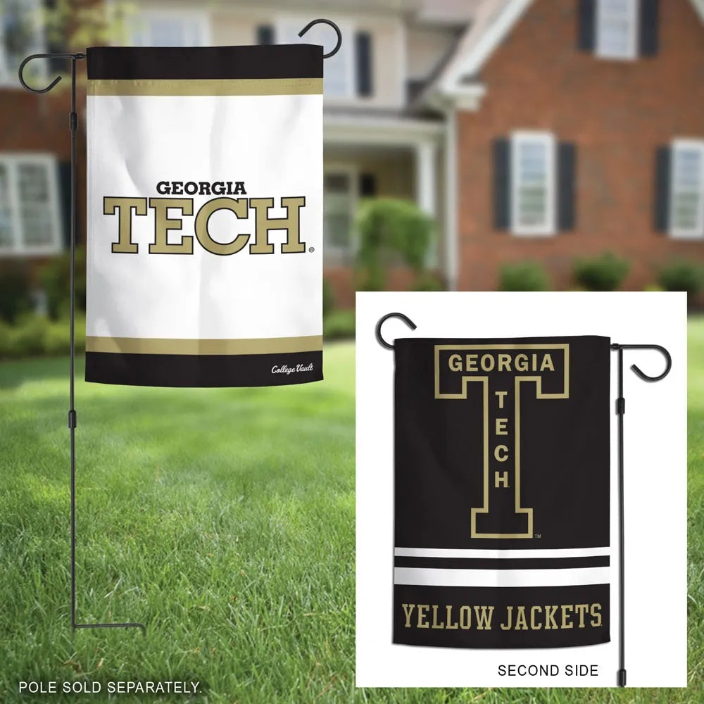 Georgia Tech Garden Flag 2 Sided Retro Vintage