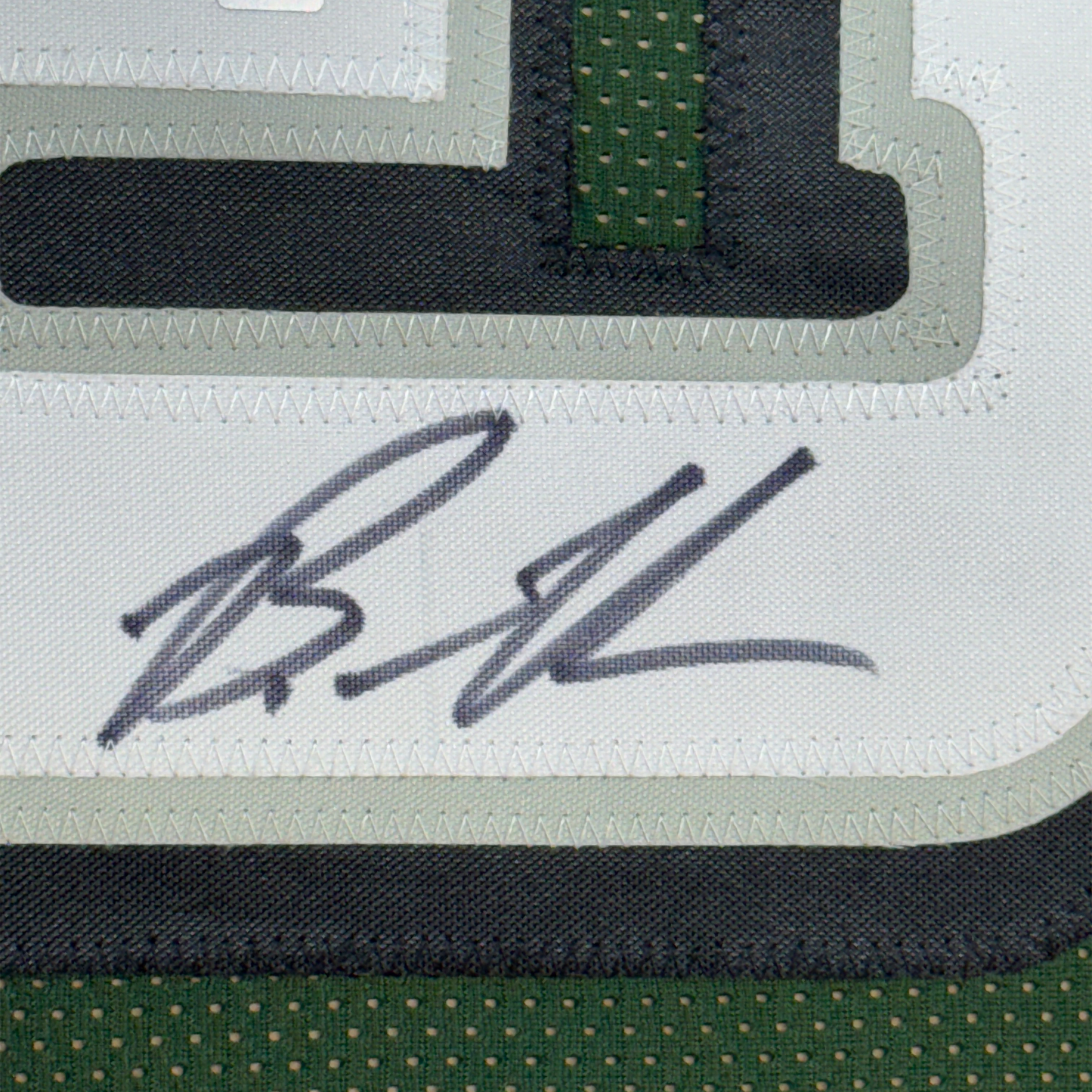 Framed Autographed/Signed Brandon Graham 35x39 Philadelphia Green Football Jersey JSA COA