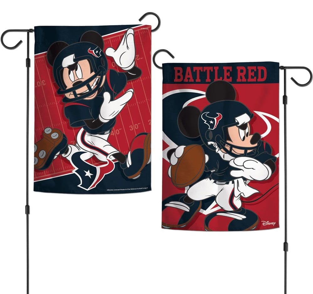 Houston Texans Garden Flag 2 Sided Mickey Mouse Disney