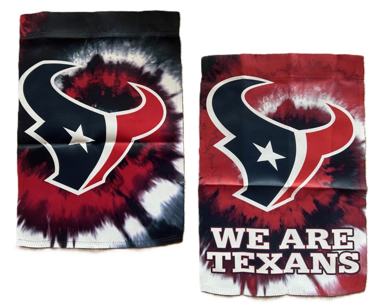 Houston Texans Garden Flag 2 Sided Tie Dyed