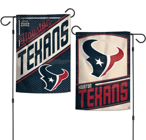 Houston Texans Retro 2 Sided Garden Flag