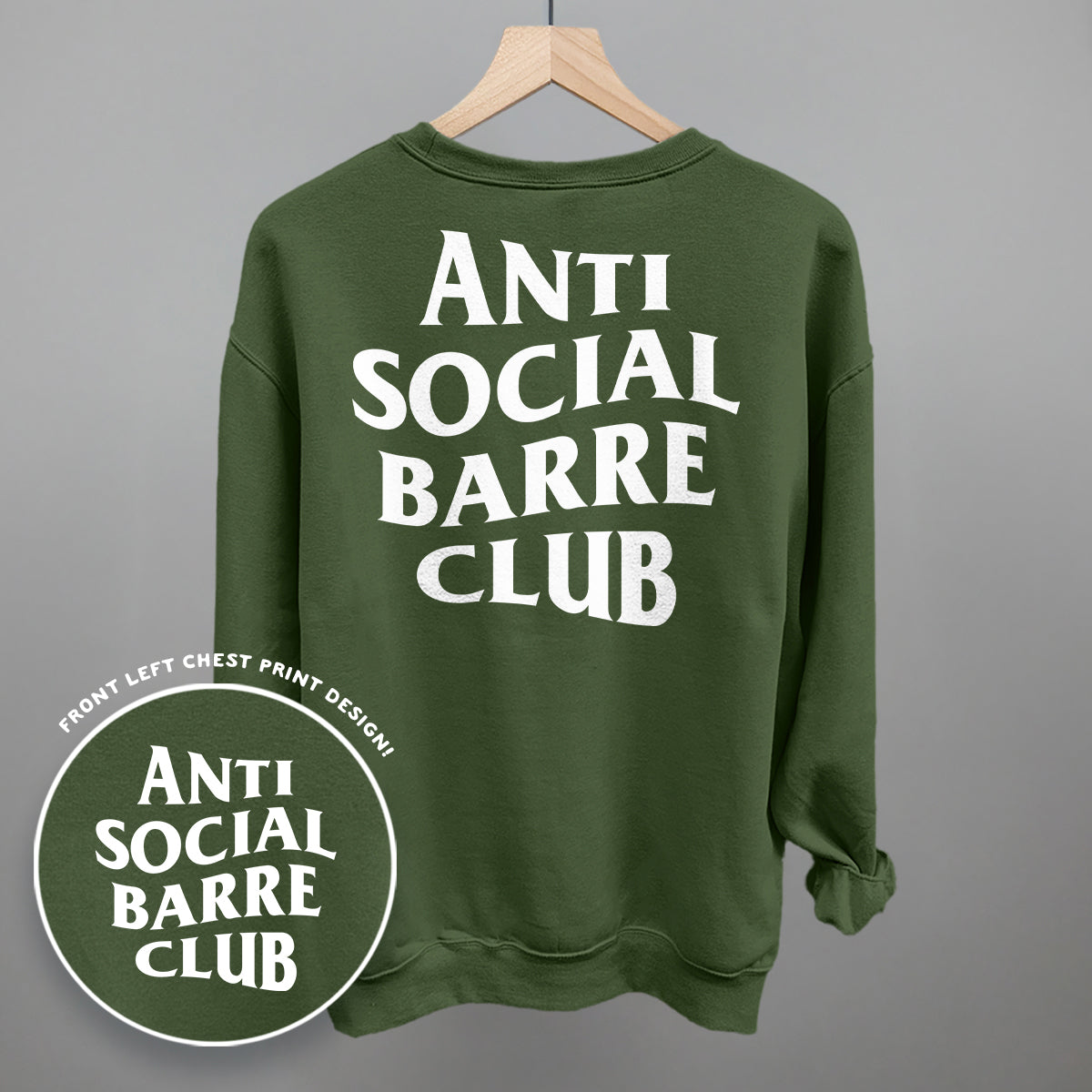 Anti Social Barre Club (White) (Back Print)