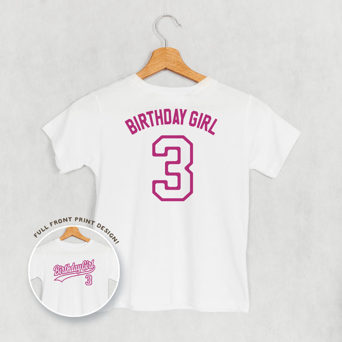 Birthday Girl Varsity #3 (Kids Back Print)