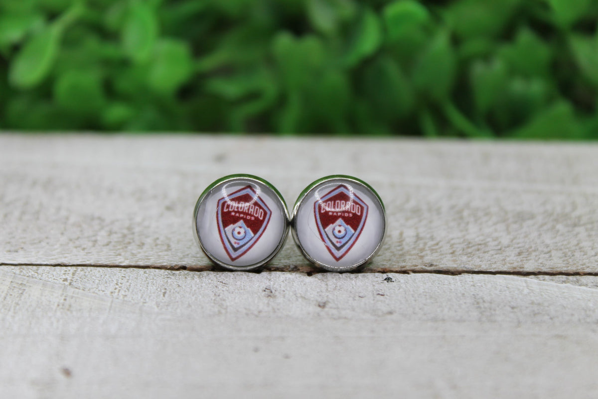 Colorado Rapids Soccer Stud Earrings