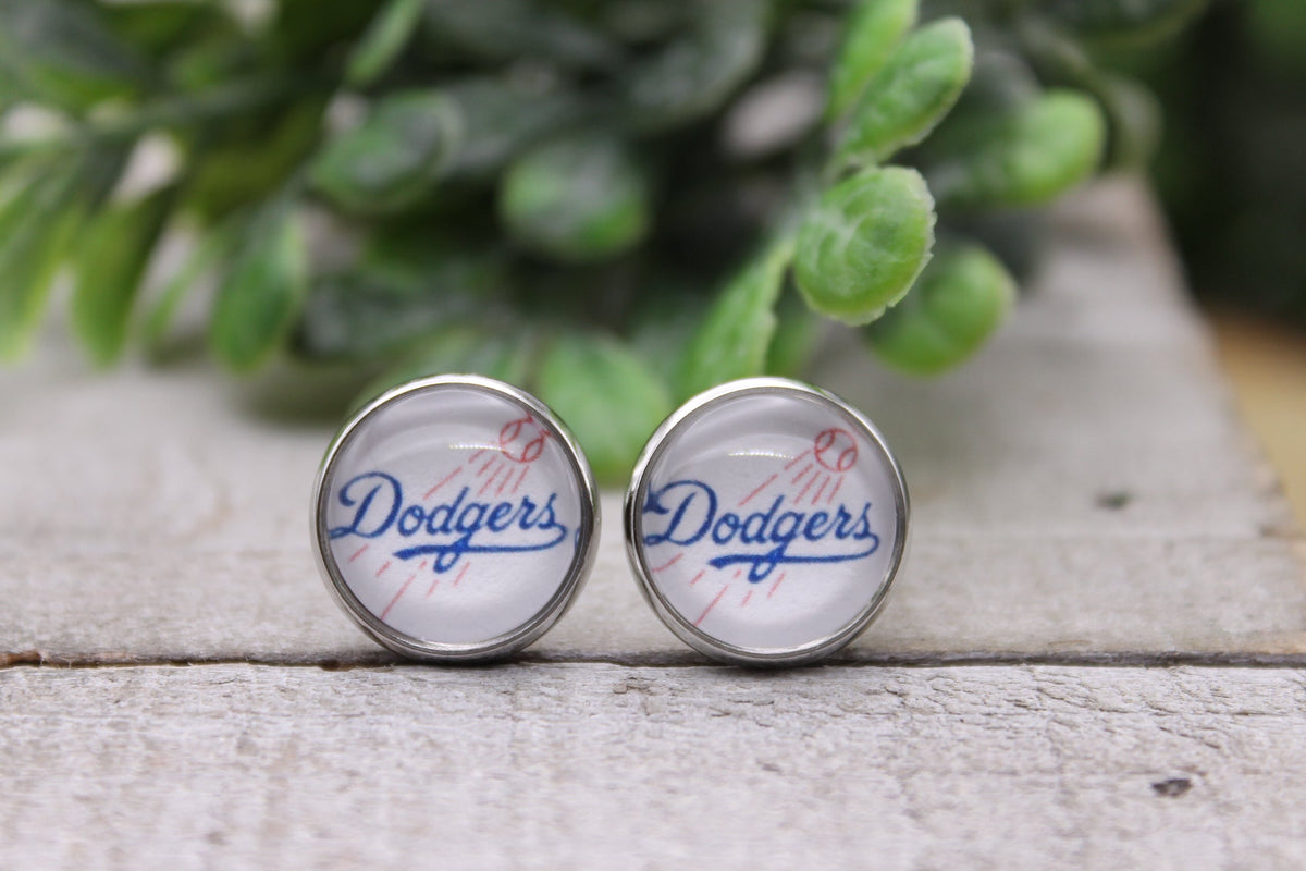 Baseball Dodgers Stud Earrings