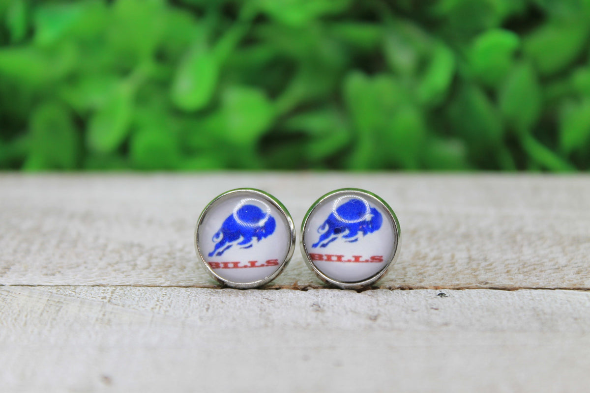 Buffalo Bills Football Glass Studs