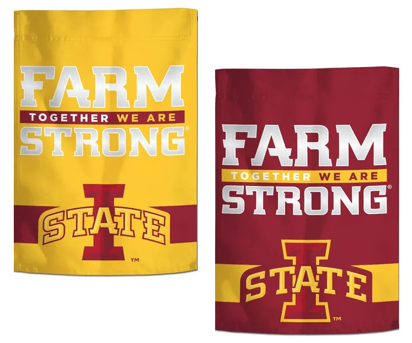 Iowa State Farm Strong Garden Flag 2 Sided