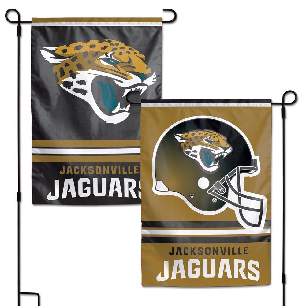 Jacksonville Jaguars Garden Flag 2 Sided NFL Double Logo