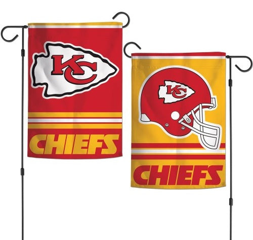 Kansas City Chiefs Garden Flag 2 Sided Arrowhead Helmet