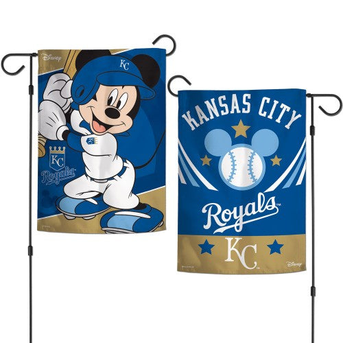 Kansas City Royals 2 Sided Garden Flag Mickey Mouse