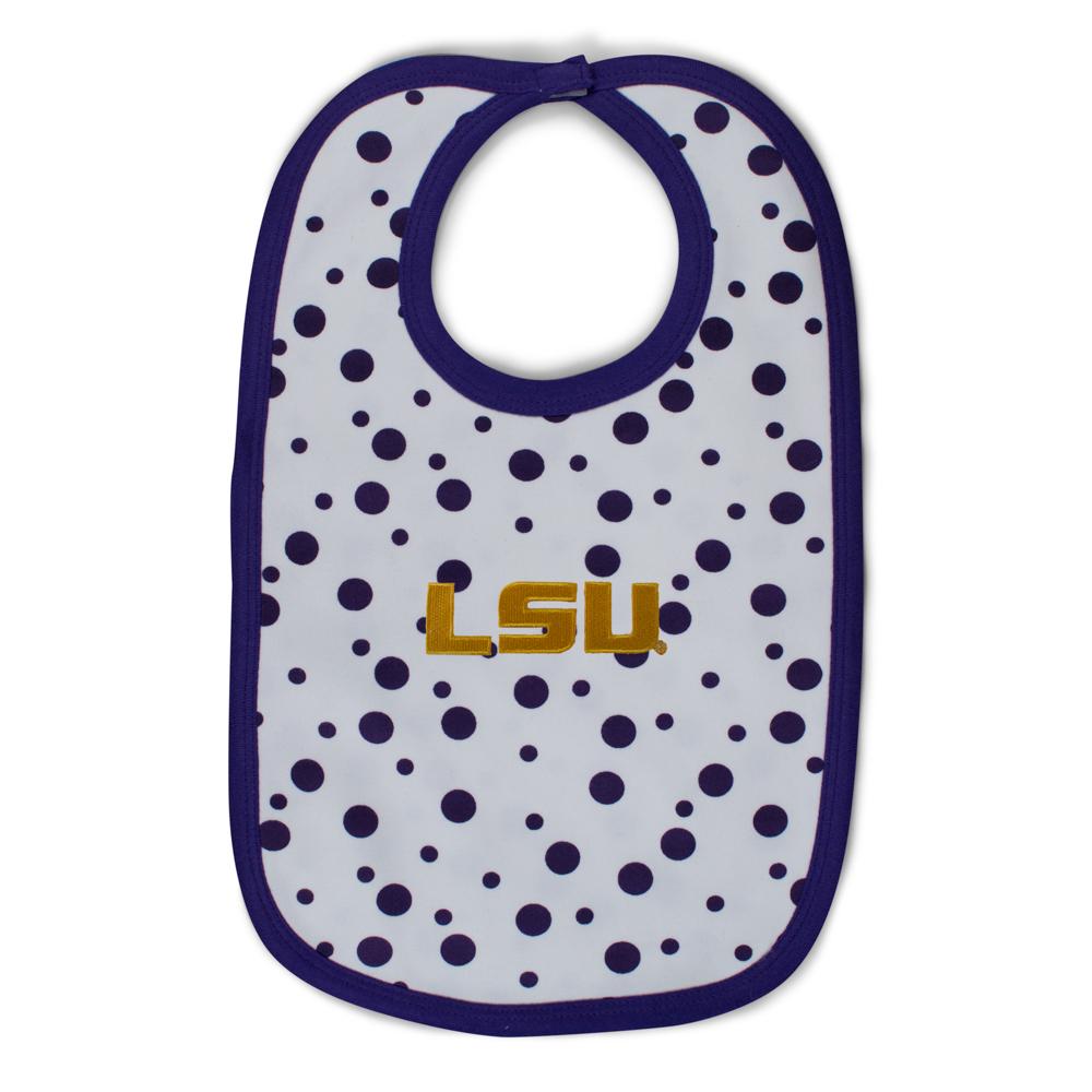 LSU Polka Dot Bib