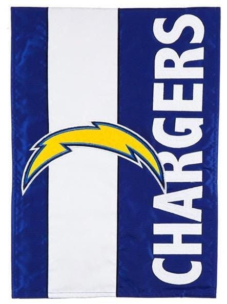 Los Angeles Chargers Garden Flag 2 Sided Applique Logo