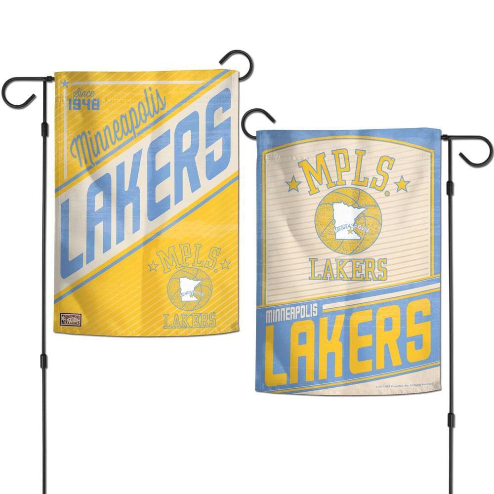 Los Angeles Lakers Garden Flag 2 Sided Retro Minneapolis