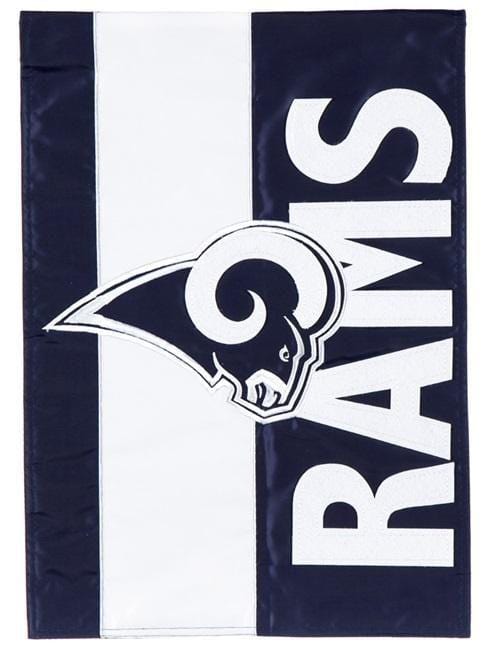 Los Angeles Rams Garden Flag 2 Sided Applique Logo