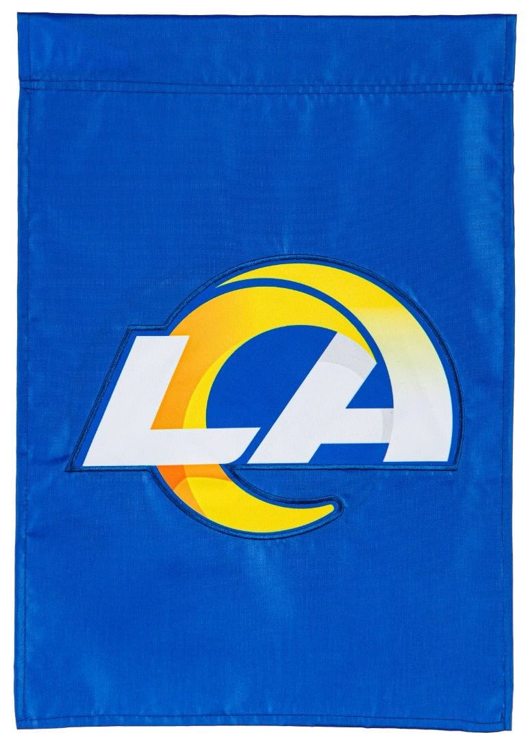Los Angeles Rams Garden Flag 2 Sided Applique Logo