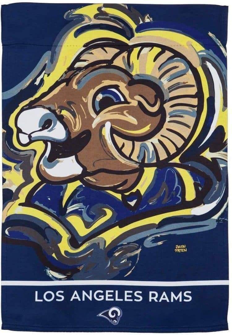 Los Angeles Rams Garden Flag 2 Sided Justin Patten