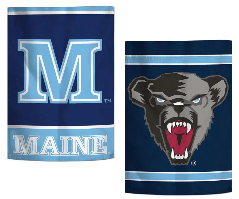 Maine Black Bears Garden Flag 2 Sided Logo