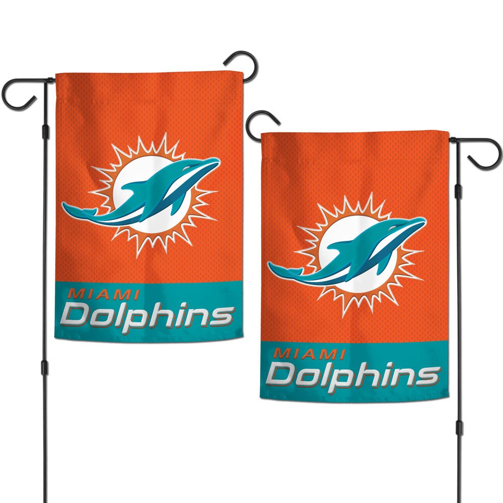 Miami Dolphins Garden Flag Appliqued 2 Sided