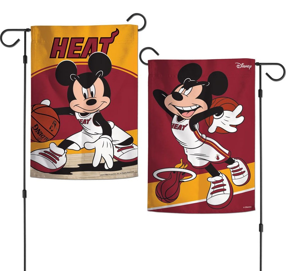 Miami Heat 2 Sided Mickey Mouse Garden Flag