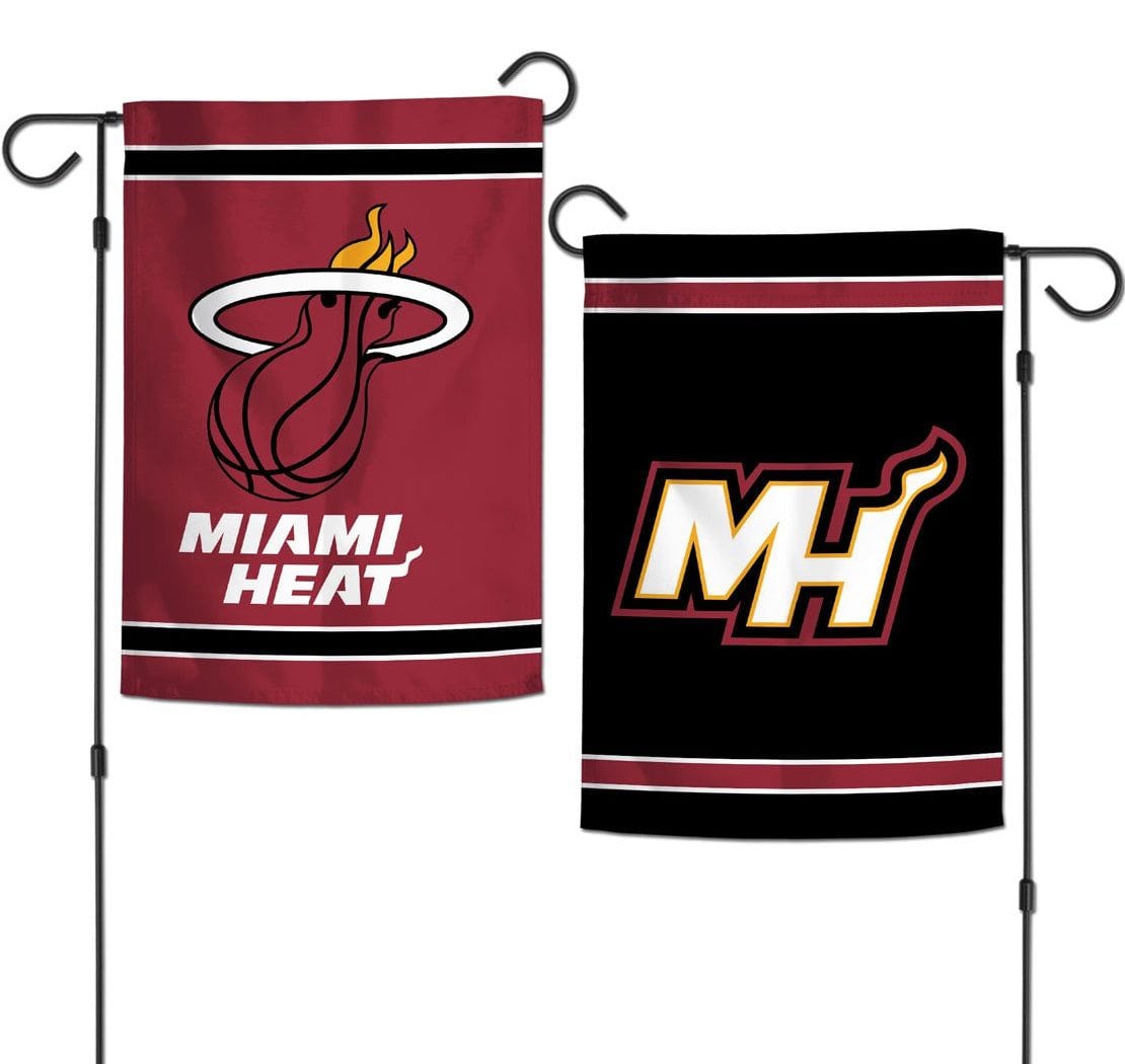 Miami Heat Garden Flag 2 Sided Basketball