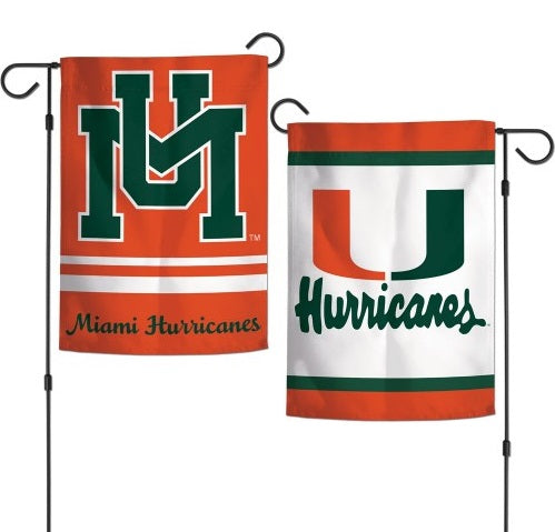 Miami Hurricanes Garden Flag Vault Logo
