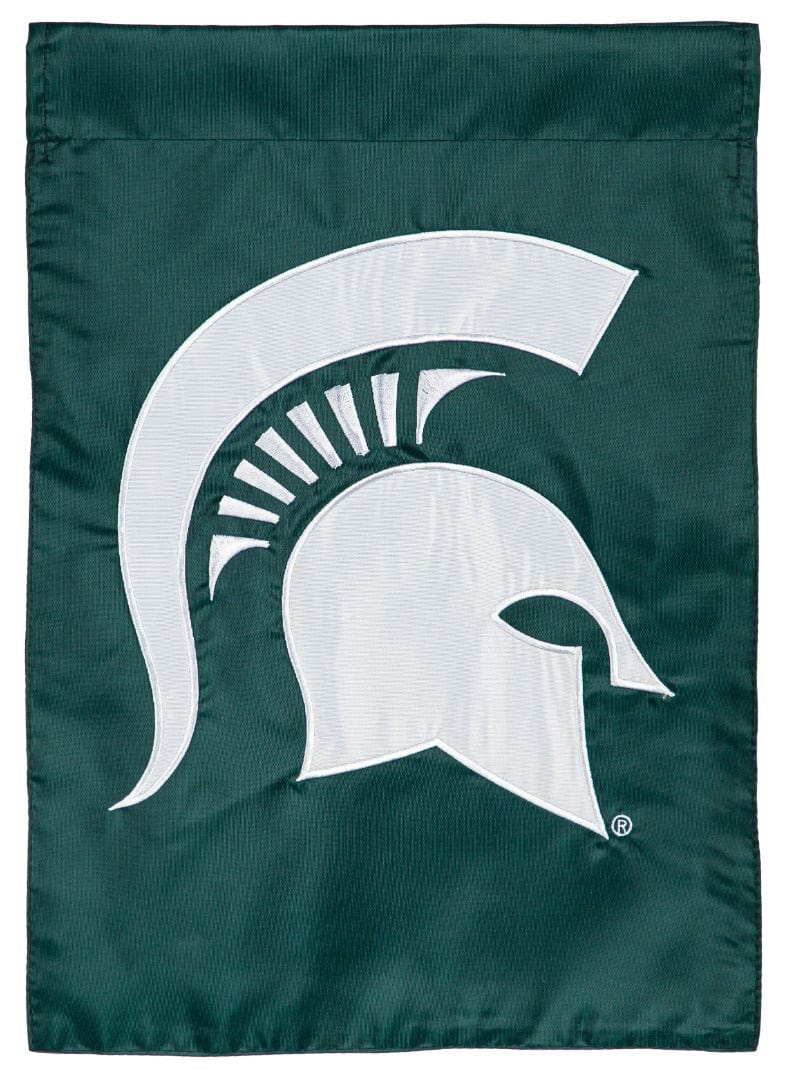 Michigan State University Garden Flag 2 Sided Applique Logo