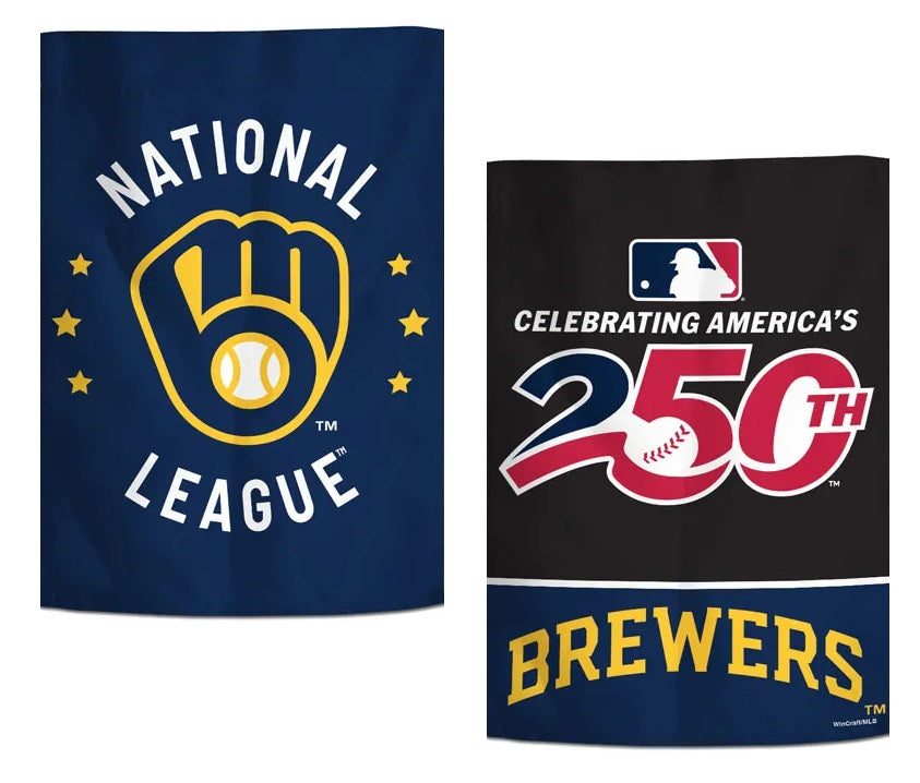 Milwaukee Brewers America 250 Garden Flag 2 Sided
