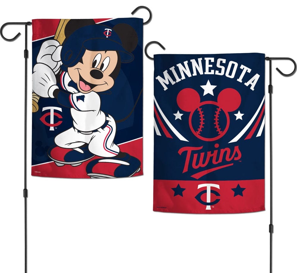 Minnesota Twins Garden Flag 2 Sided Mickey Mouse