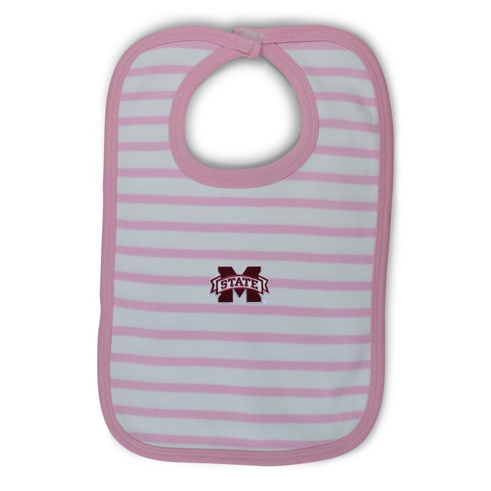 Mississippi State Infant Stripe Knit Bib