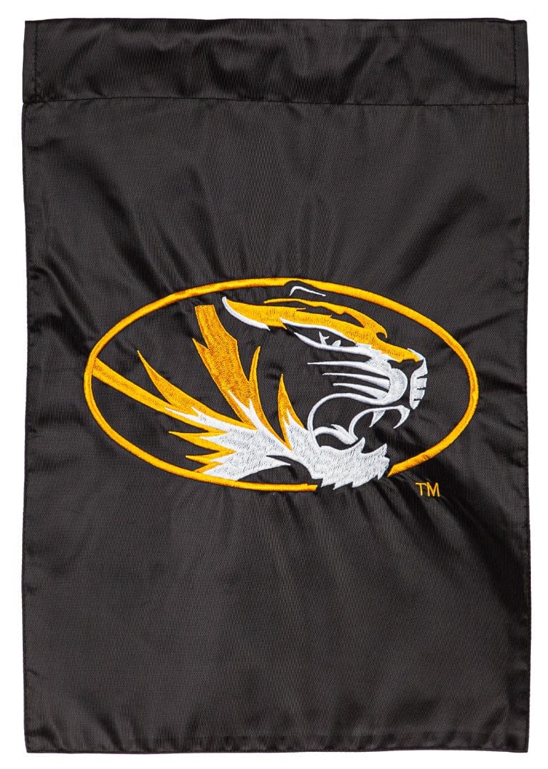 Missouri Tigers Garden Flag 2 Sided Applique Logo