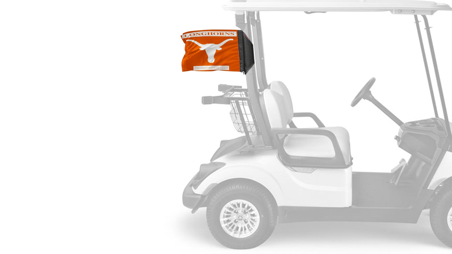 Texas Longhorns 11"x17" Forever Wave Flag for Golf Carts